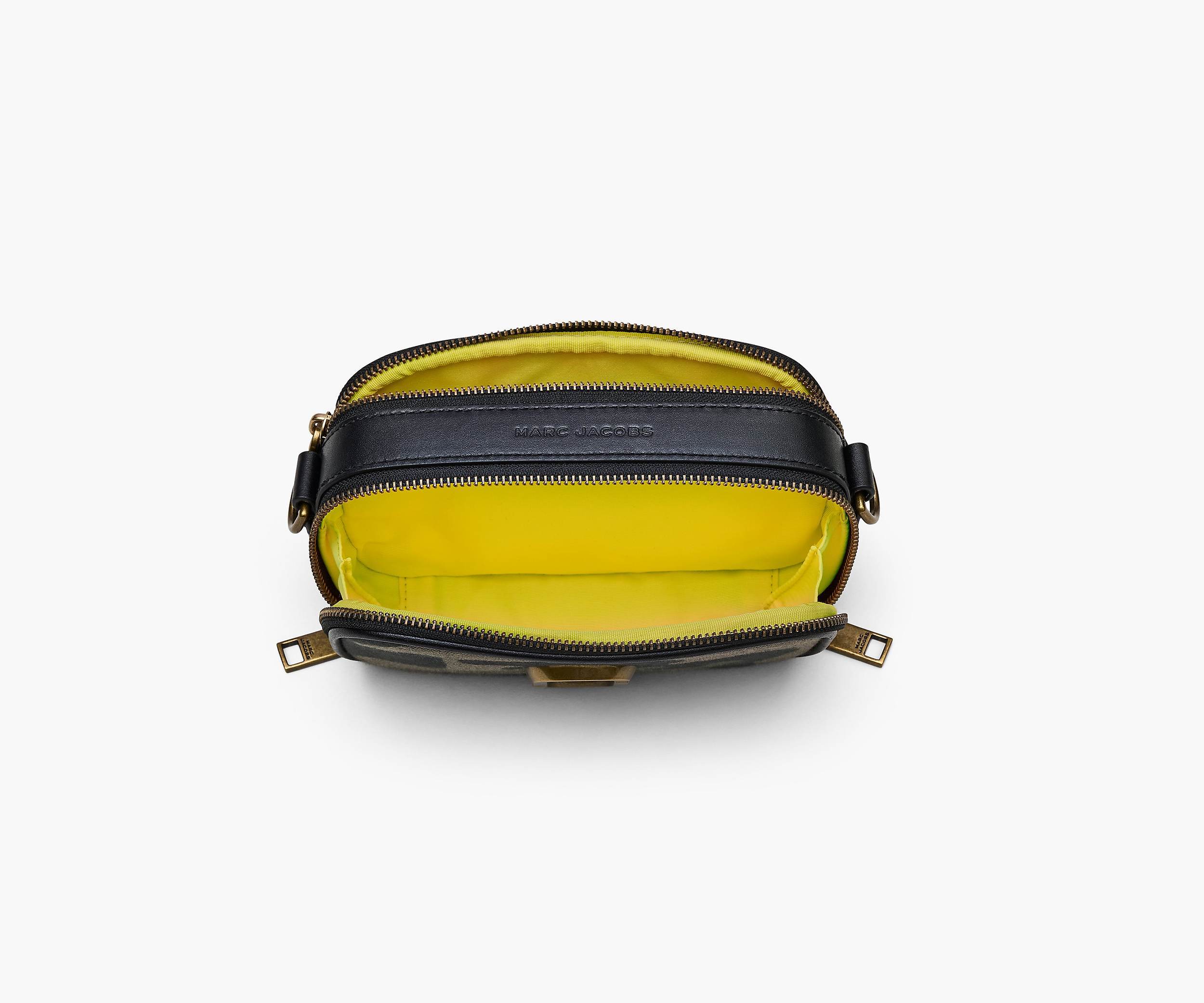 Marc Jacobs The Camo Jacquard Snapshot Camera Bag In Black