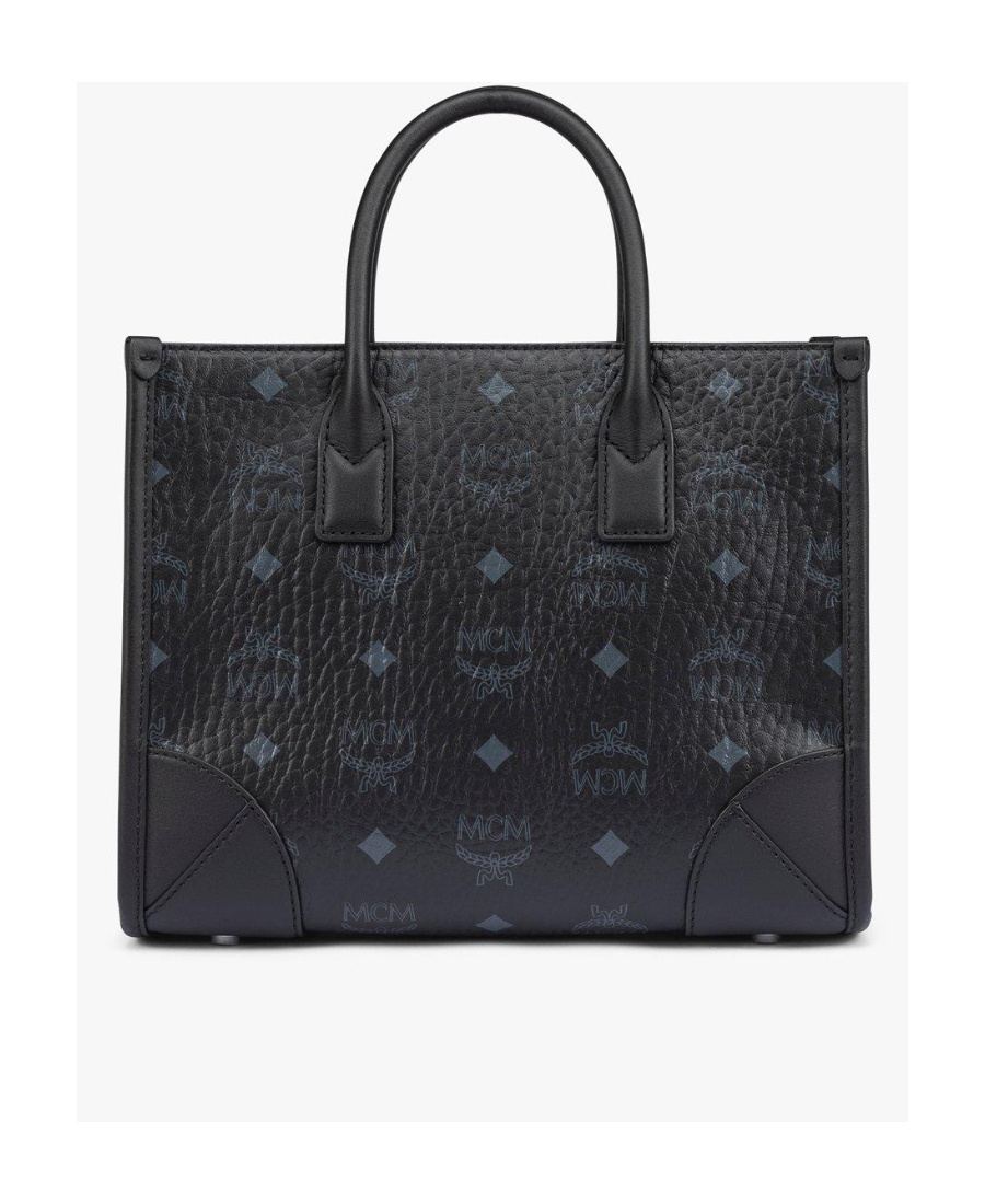 Mcm Visetos Shoulder Bag In Black