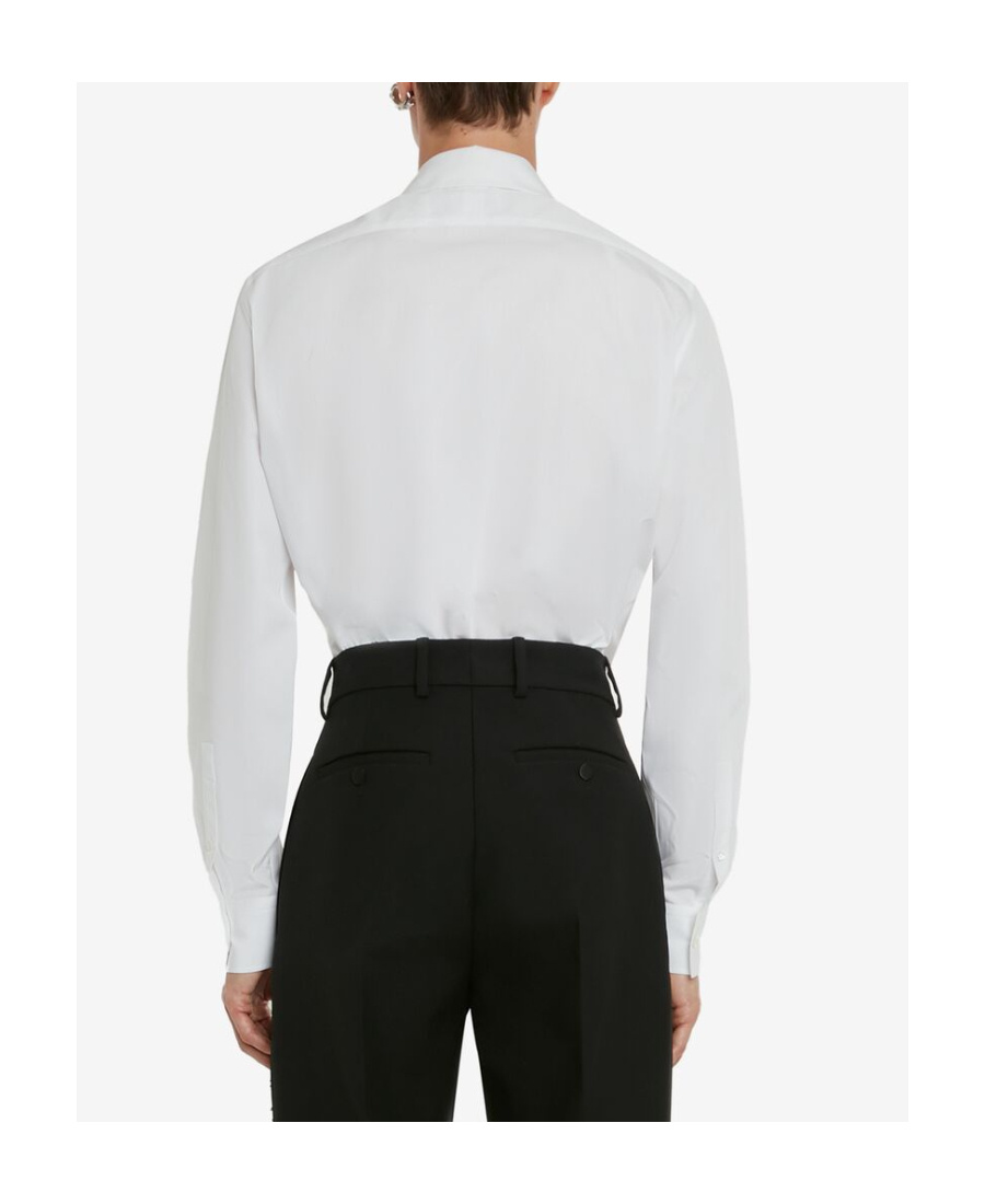 Alexander Mcqueen Long-sleeved Button Fastened Shirt In White