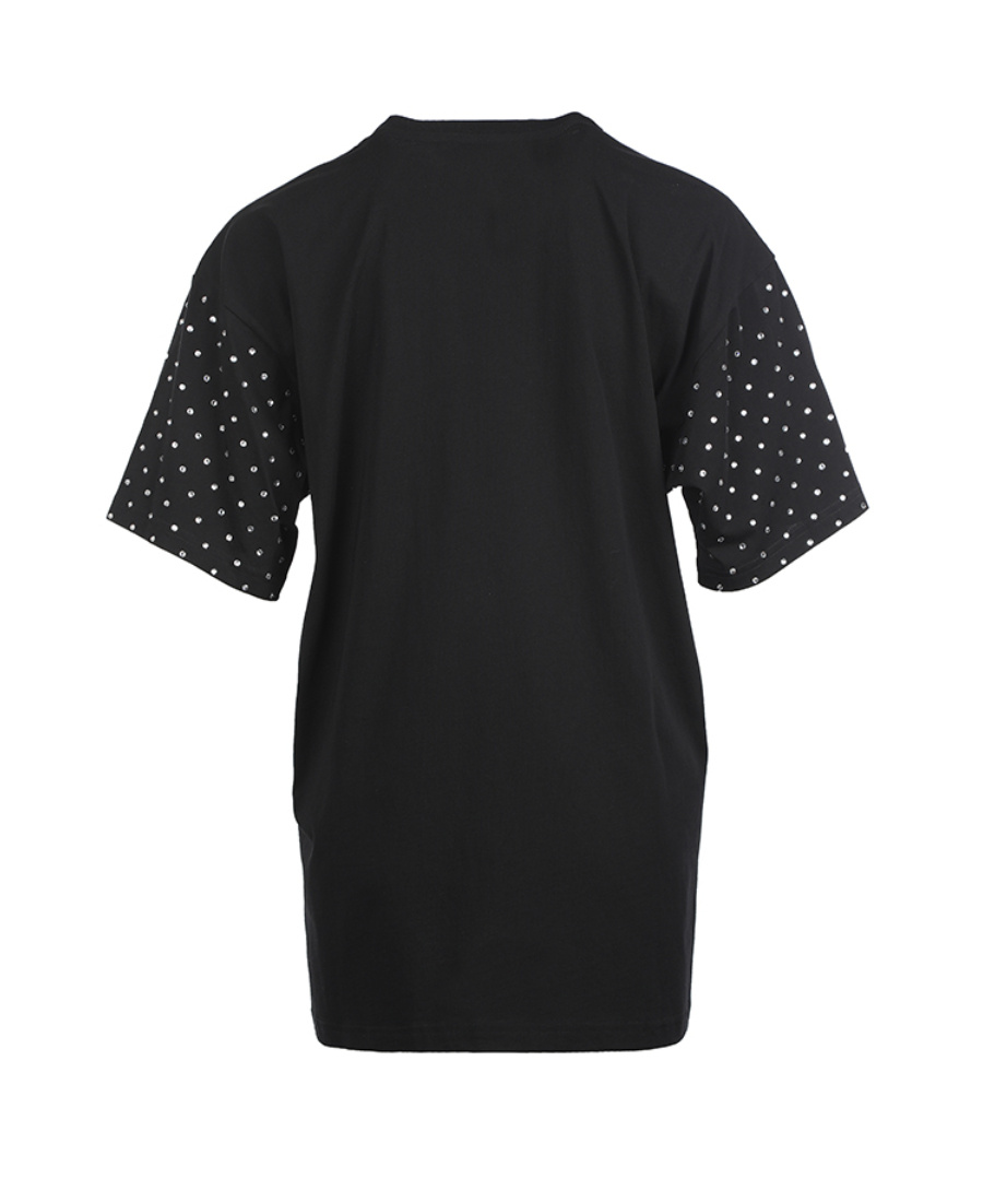 Moschino Teddy Crystal-embellished T-shirt In Black