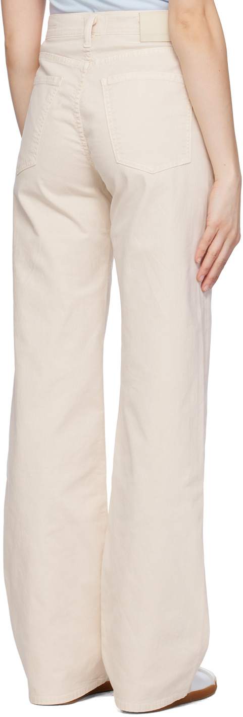 Citizens Of Humanity Denim Trousers With Belt Loops In Neutral