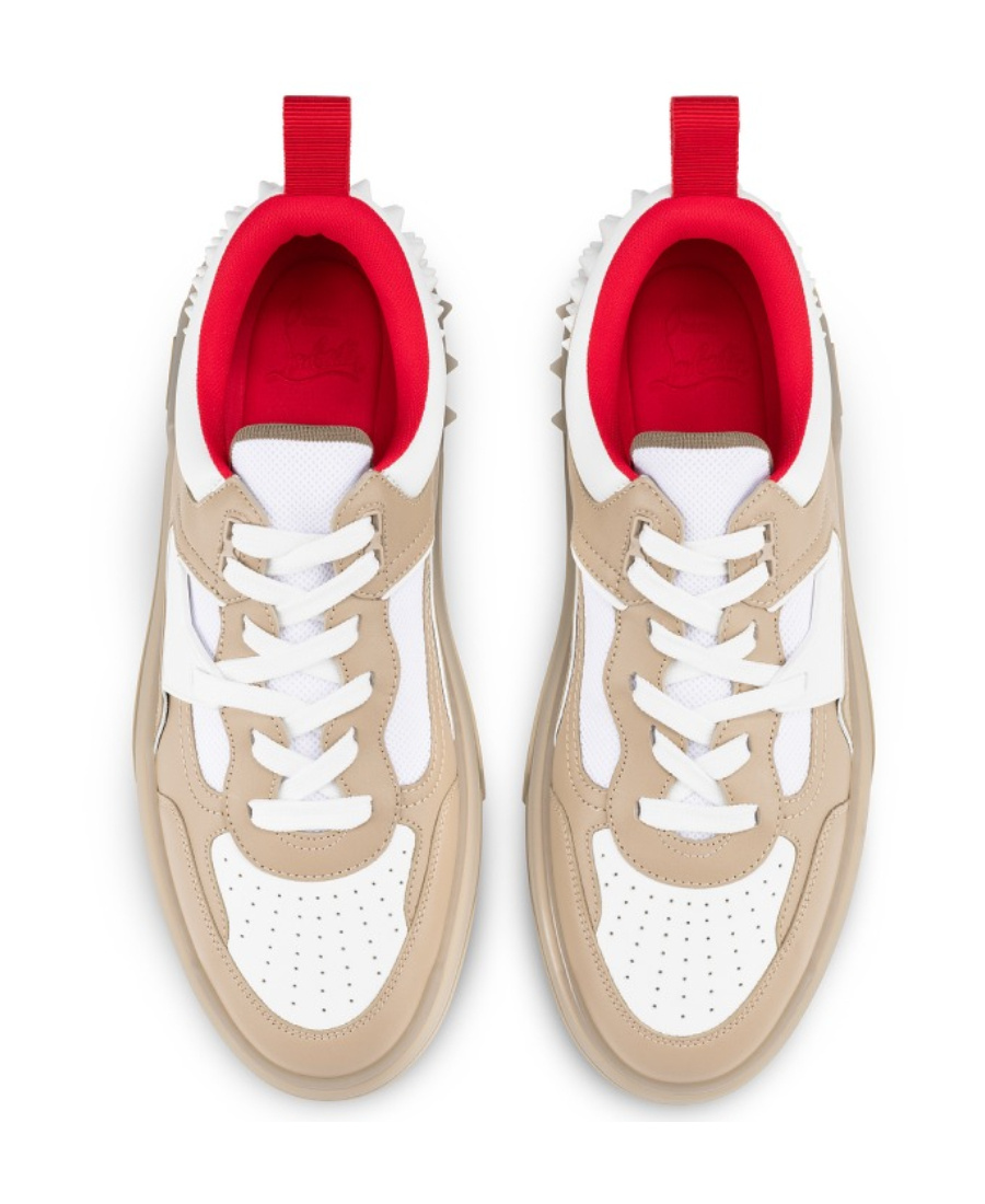 Christian Louboutin Men's Panelled Design Sneakers In Nude