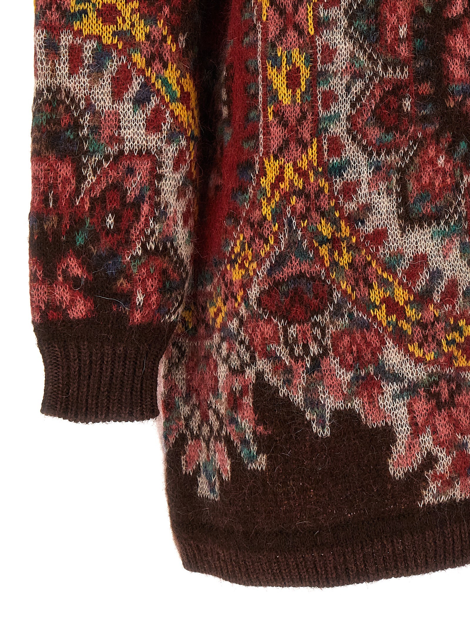 Etro Cardigan Con Motivo Jacquard In Black