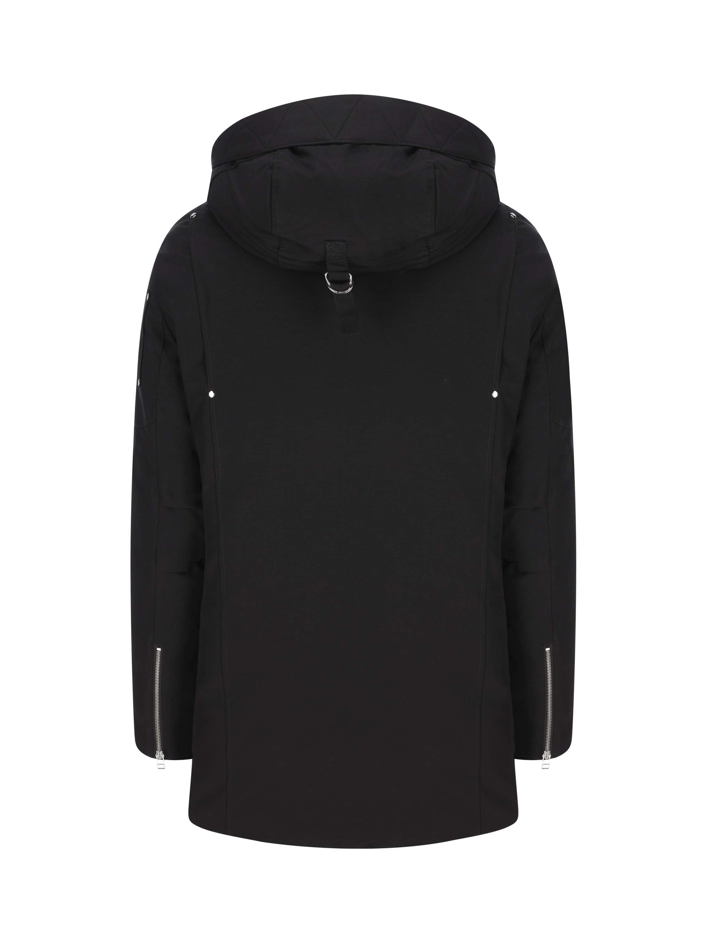 Moose Knuckles Shearling-lined Padded Coat In Black