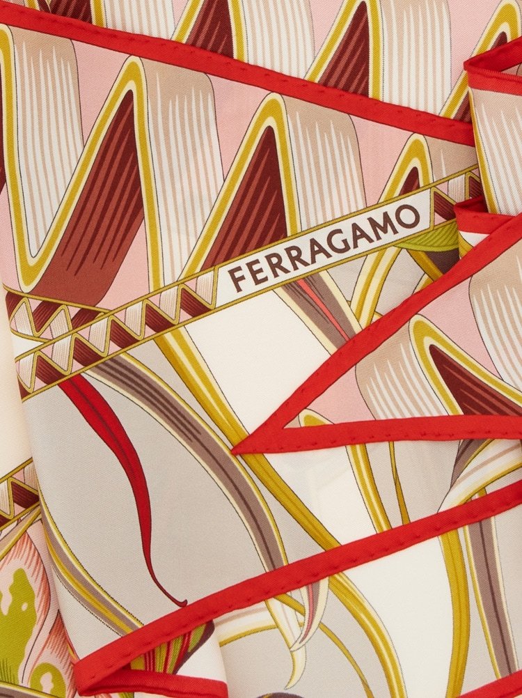 Ferragamo Bandeau En Losange Jade Rose