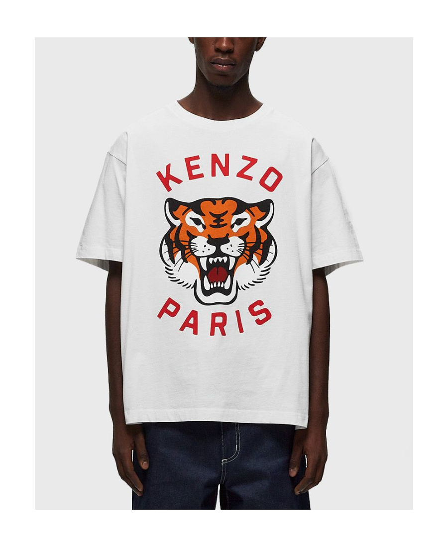 KENZO KENZO TIGER PRINTED CREWNECK T-SHIRT