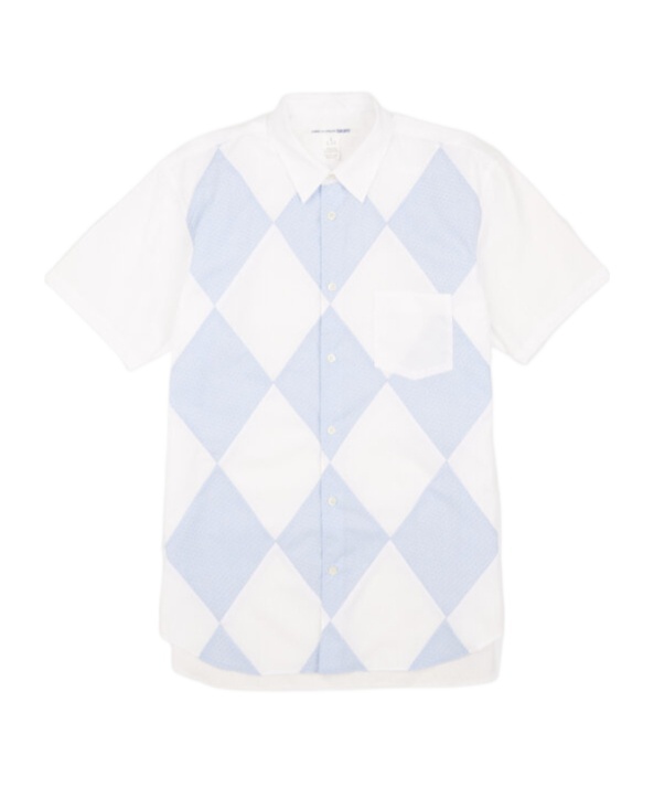 Comme Des Garçons A Short Sleeved Shirt In White