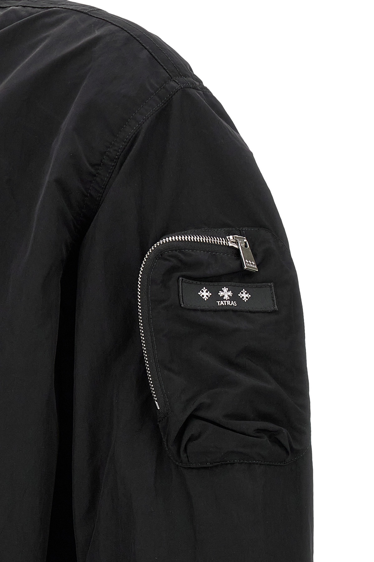 Tatras 'tomori' Flight Jacket With Ribbed Details In Black