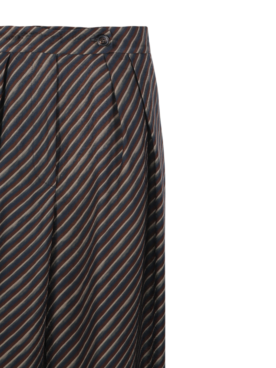 Dries Van Noten Striped Straight-leg Pants In Brown