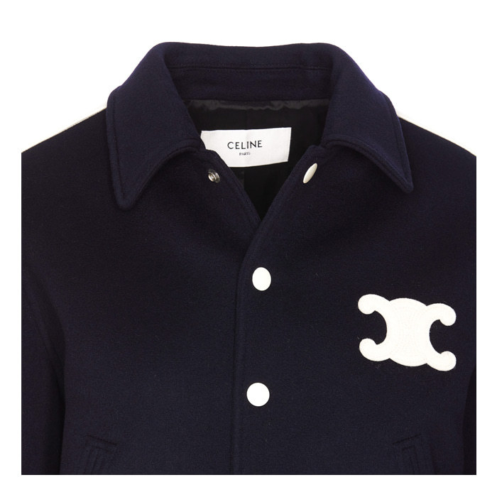 Celine Lapel Long-sleeved Jacket In Black