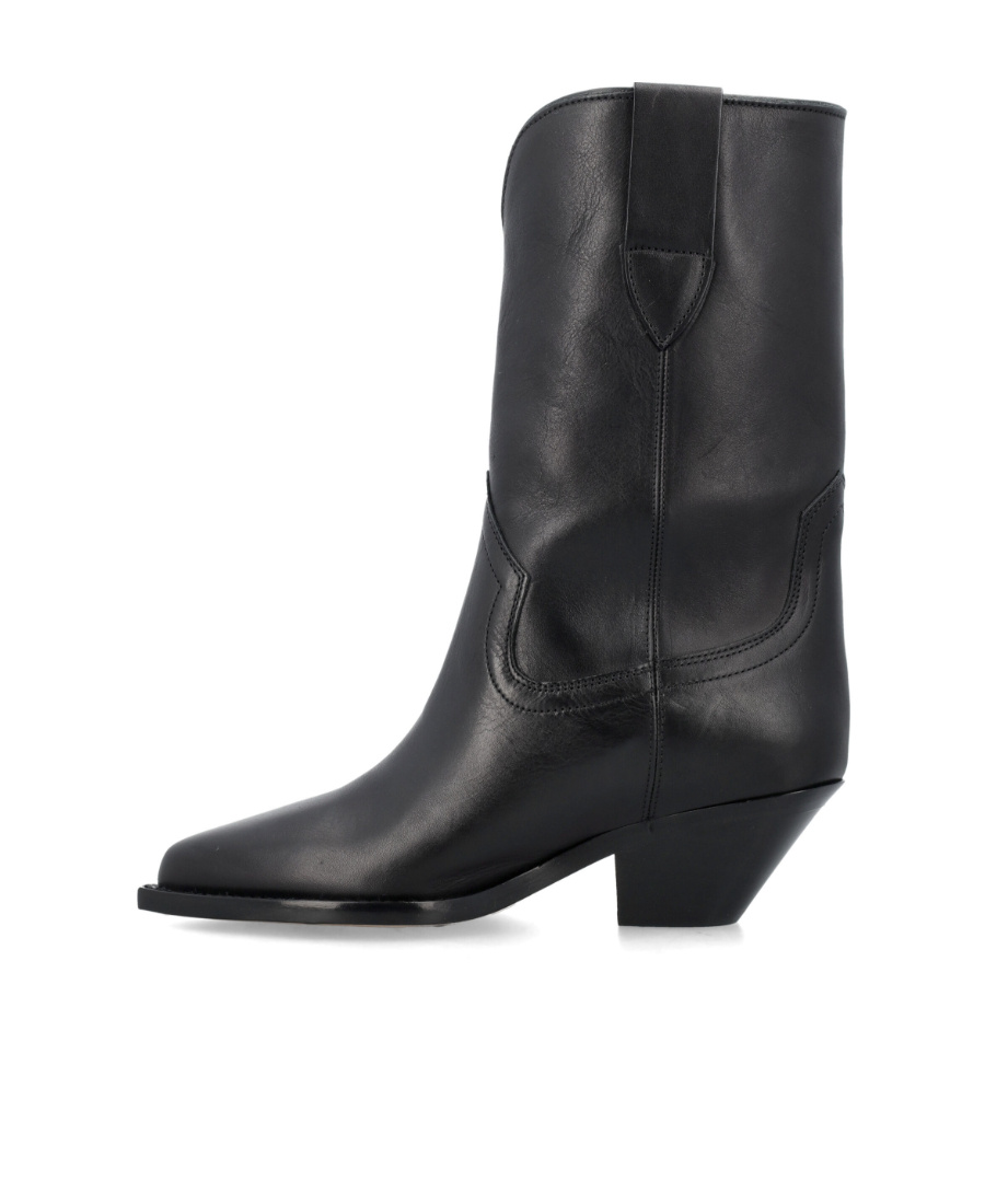 Isabel Marant Black Cow Leather Boots In Black