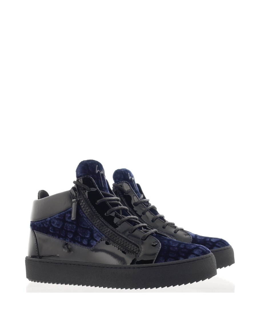 Shop Giuseppe Zanotti Suede High-top Sneakers In Black