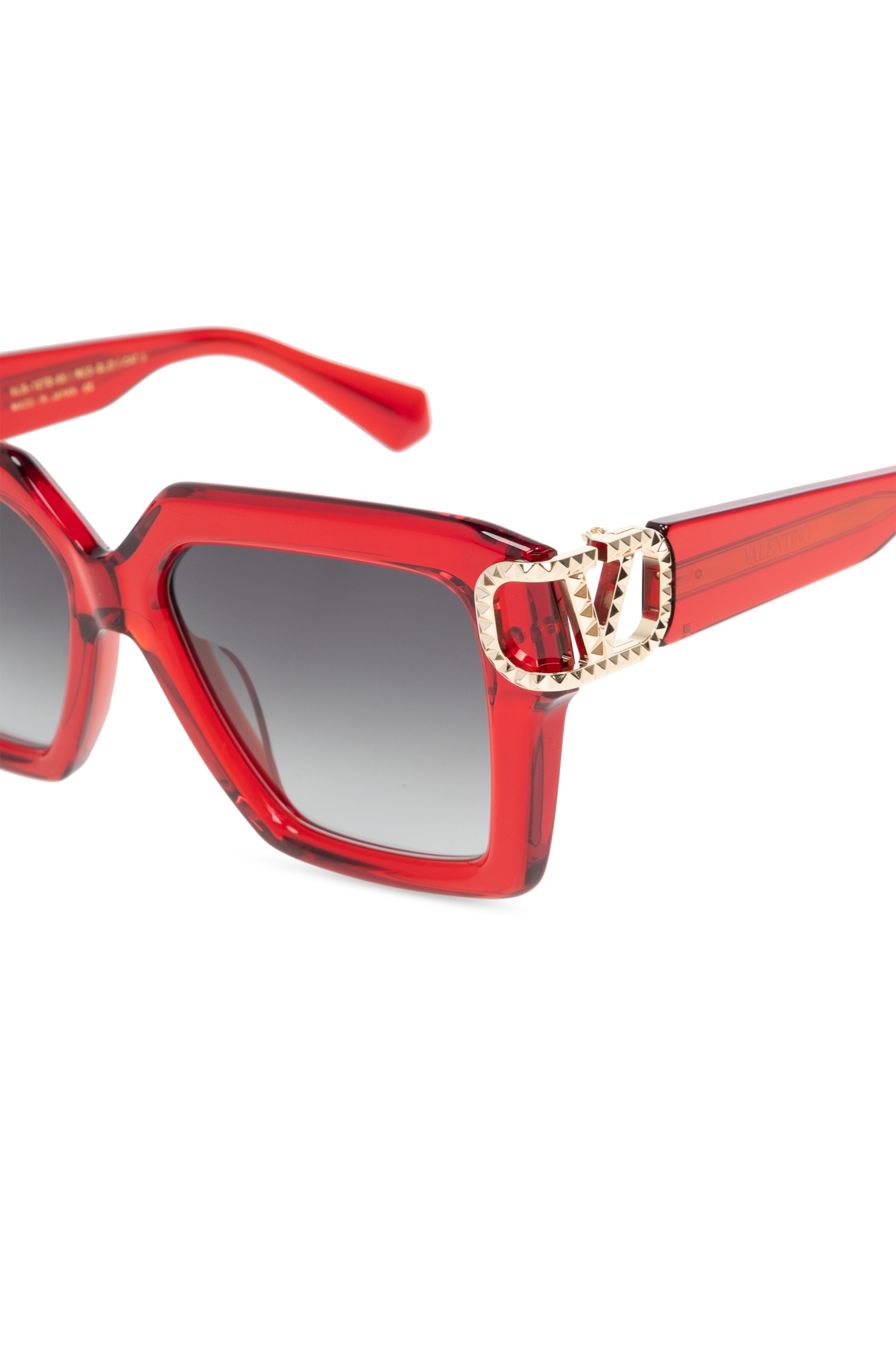 Valentino V-uno Square-frame Sunglasses In Red