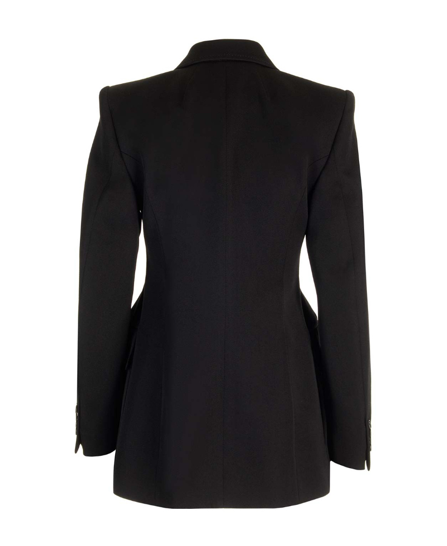 Balenciaga Peak-lapels Double-breasted Blazer In Black