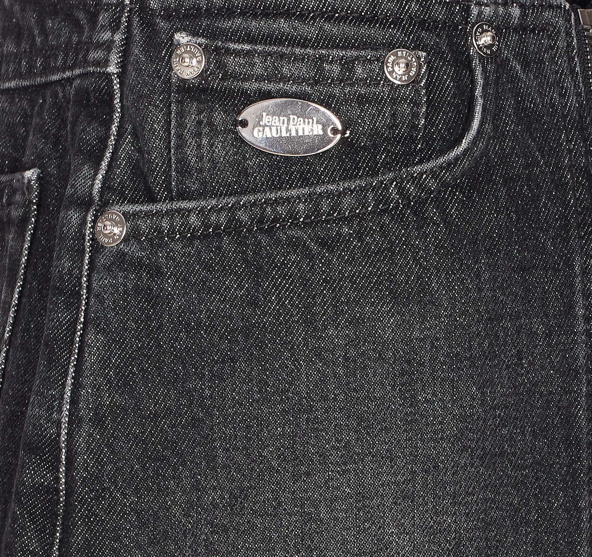 Jean Paul Gaultier Mini Skirt With Pockets And Belt Loops In Black