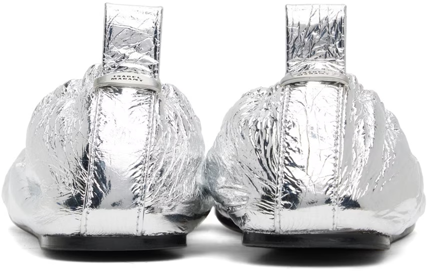 Isabel Marant Belna Ballet Flats In Silver