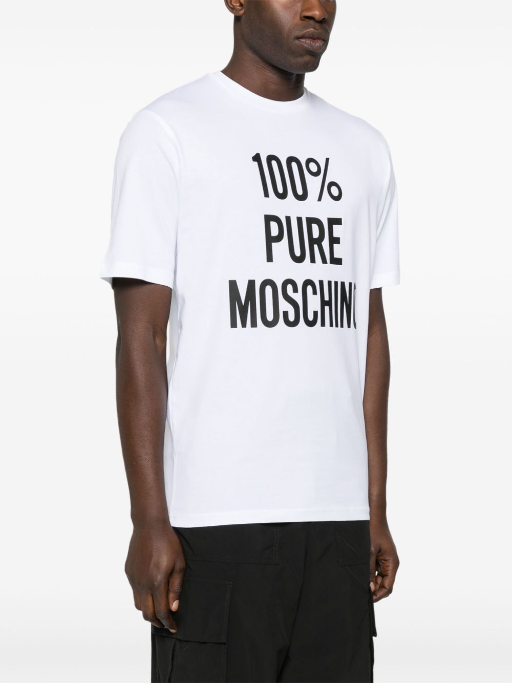 Moschino Versatile Crew Neck T-shirt In White