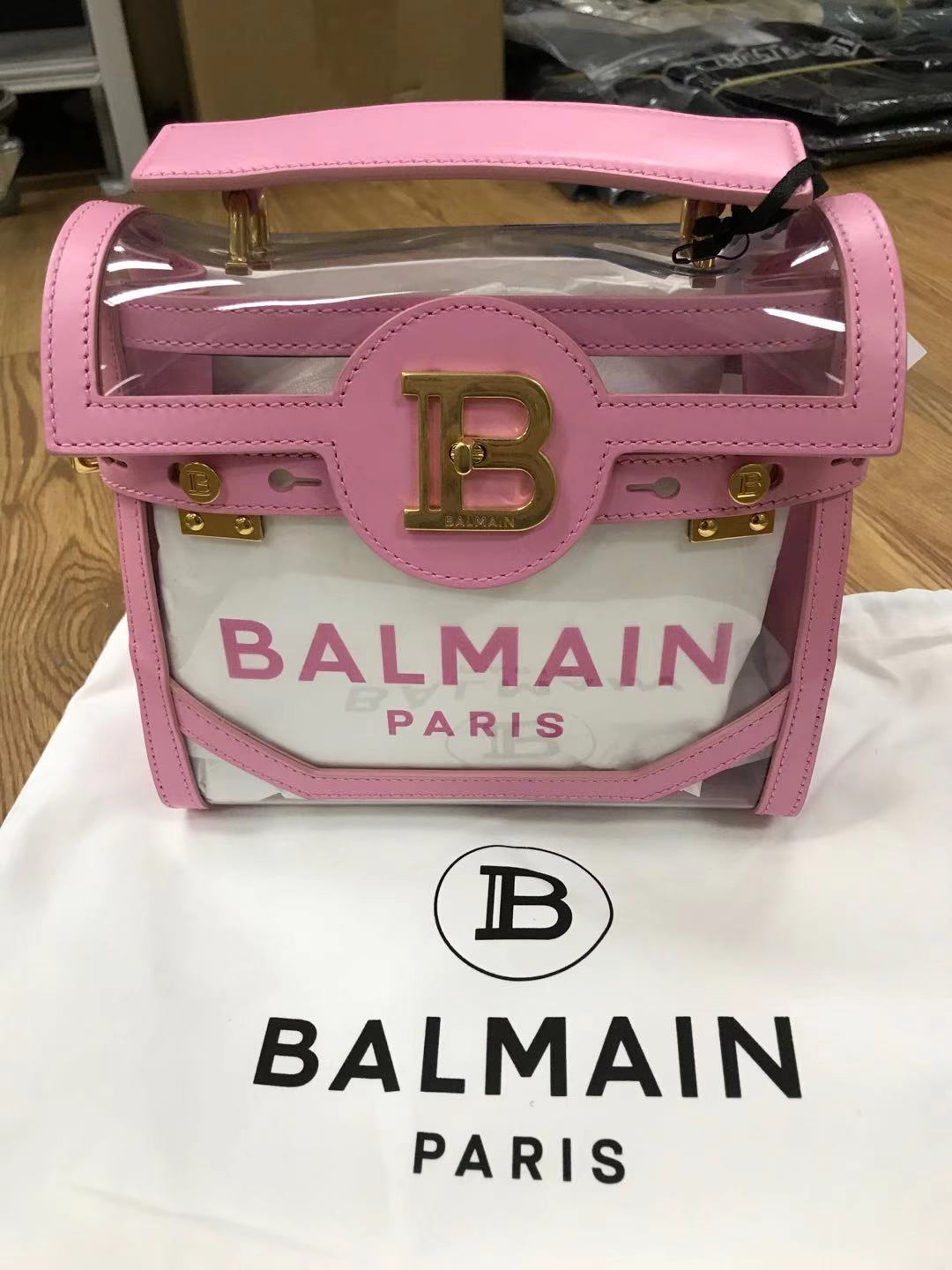 Balmain B-buzz 23 Tote Bag In Pink
