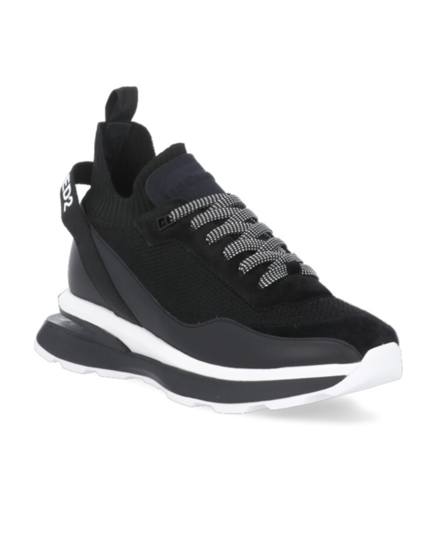 Dsquared2 Logo-print High-top Sneakers In Black