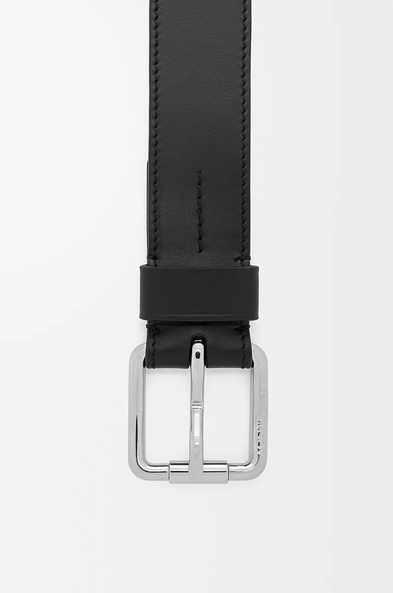 Loewe Roller Curve Belt In Shiny Sleek Calfskin In Black