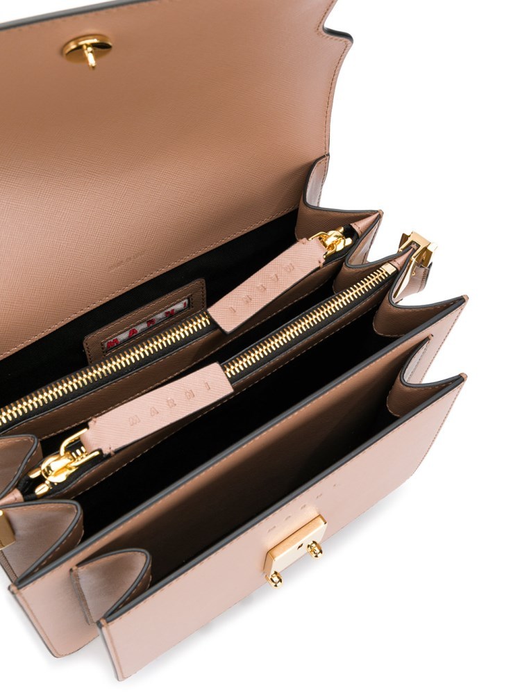 Marni Trunk Shoulder Bag In Nude