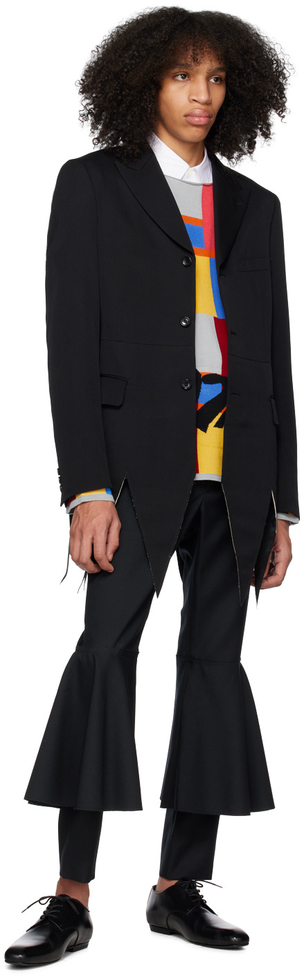 Comme Des Garçons Plaid Sweater In Multicolor