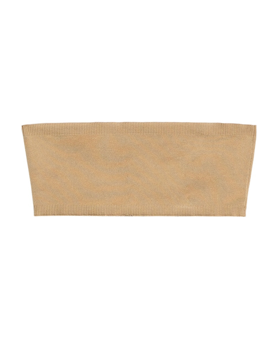 Max Mara Tight Short Tube Top In Nude