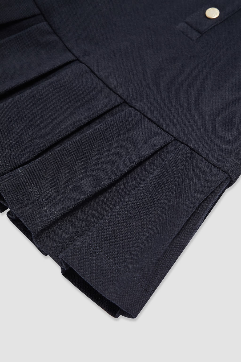 Moncler Logo-patch Pleated Dress In Blue