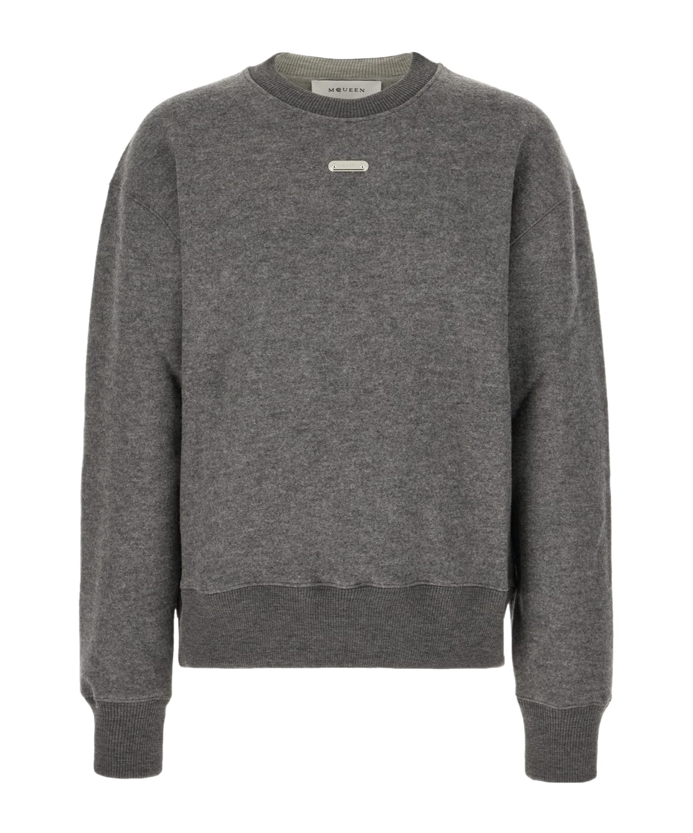 Alexander Mcqueen Men's Wool Blend Cozy Sweater In Gray