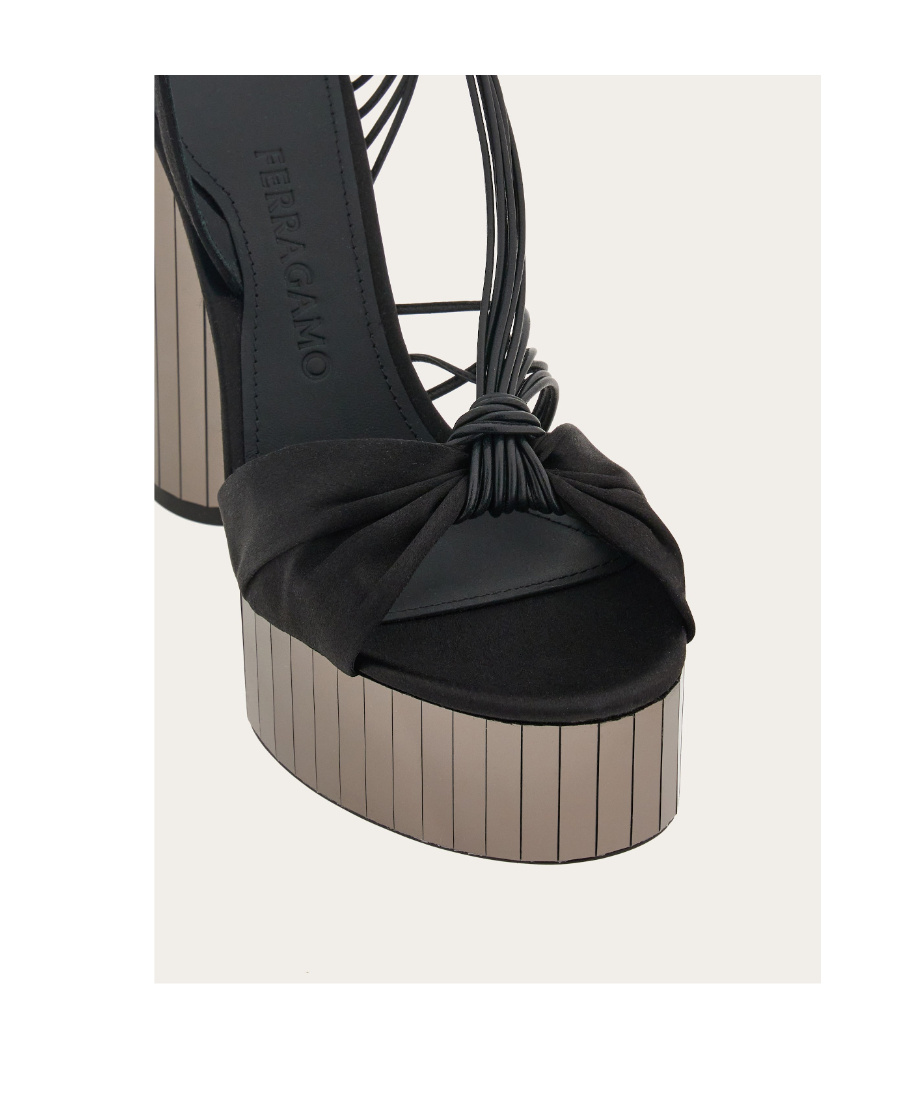 Ferragamo Platform Sandals In Multi