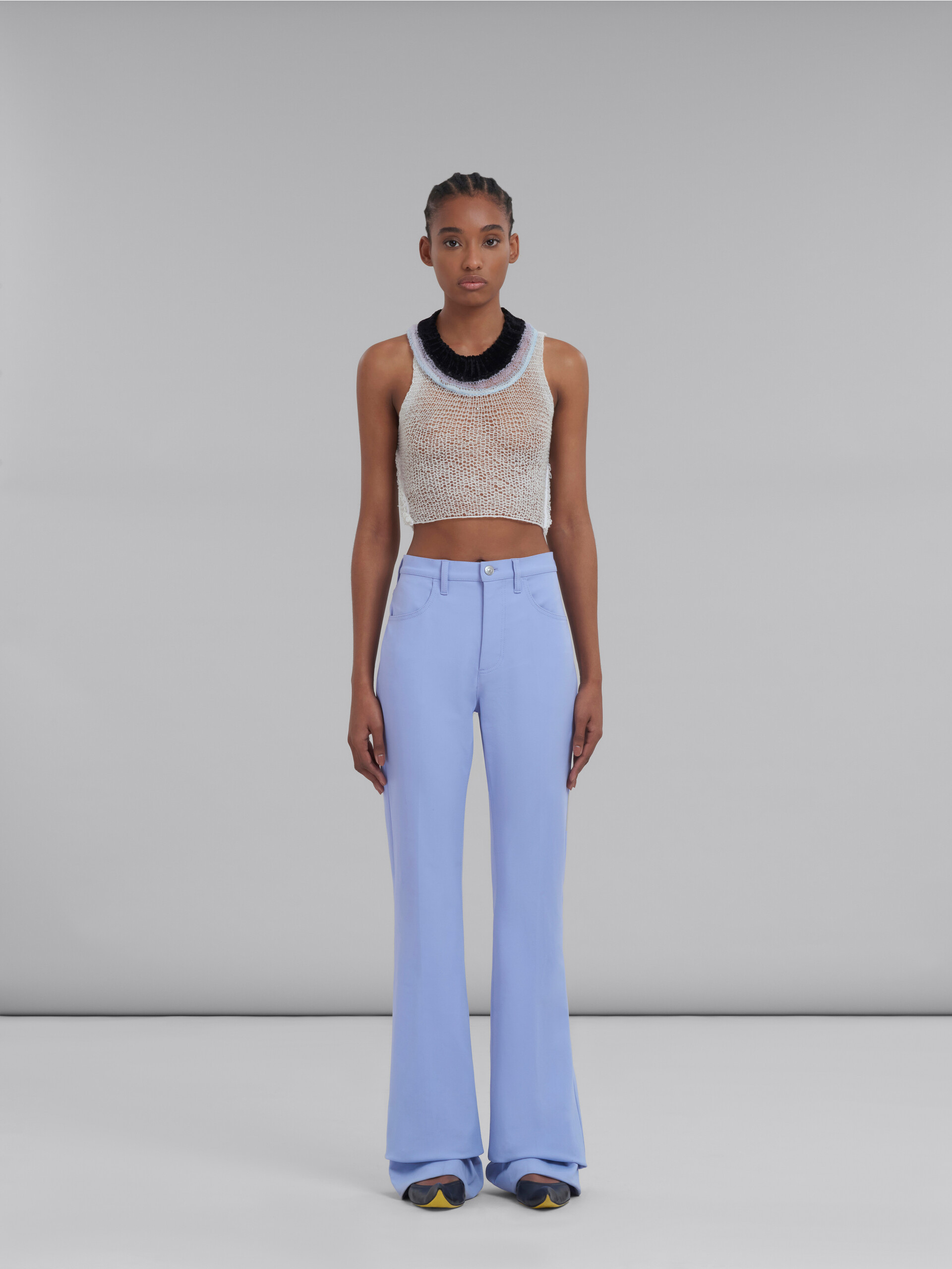 Marni Pressed-crease Straight-leg Trousers In Blue
