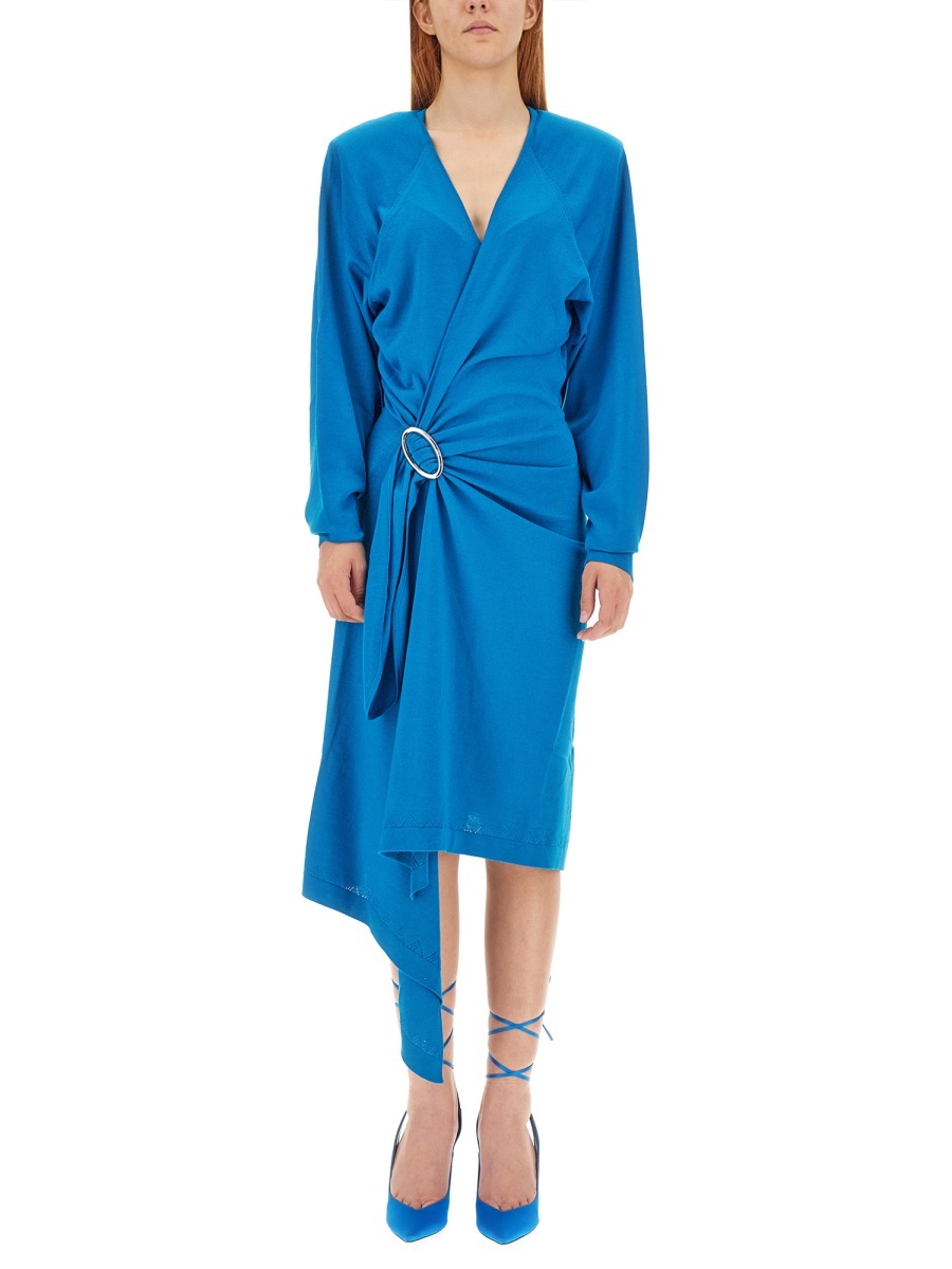 Attico Women's Atwell Midi Dress In Blue