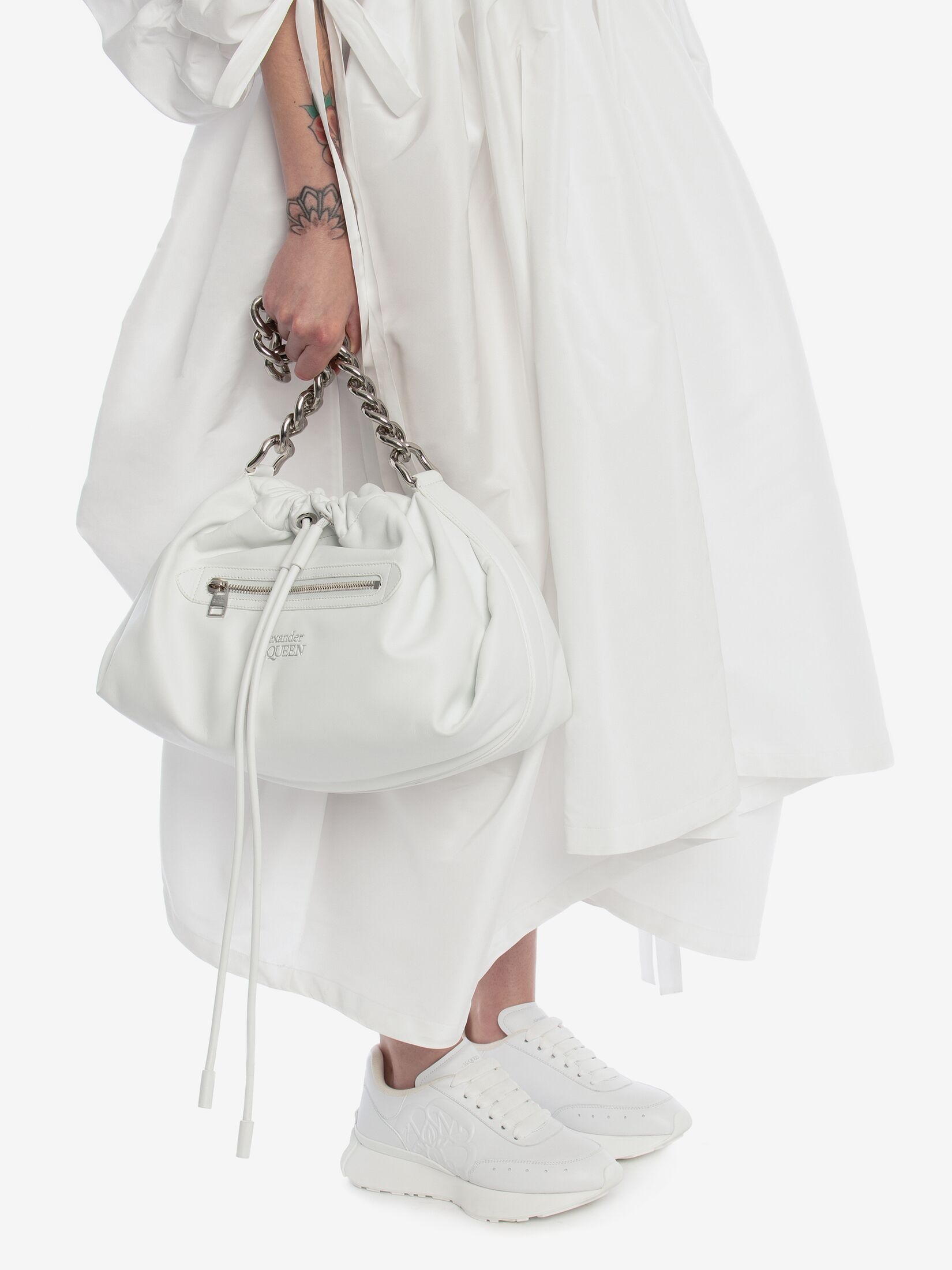 Alexander Mcqueen The-ball-bundle-bag In White