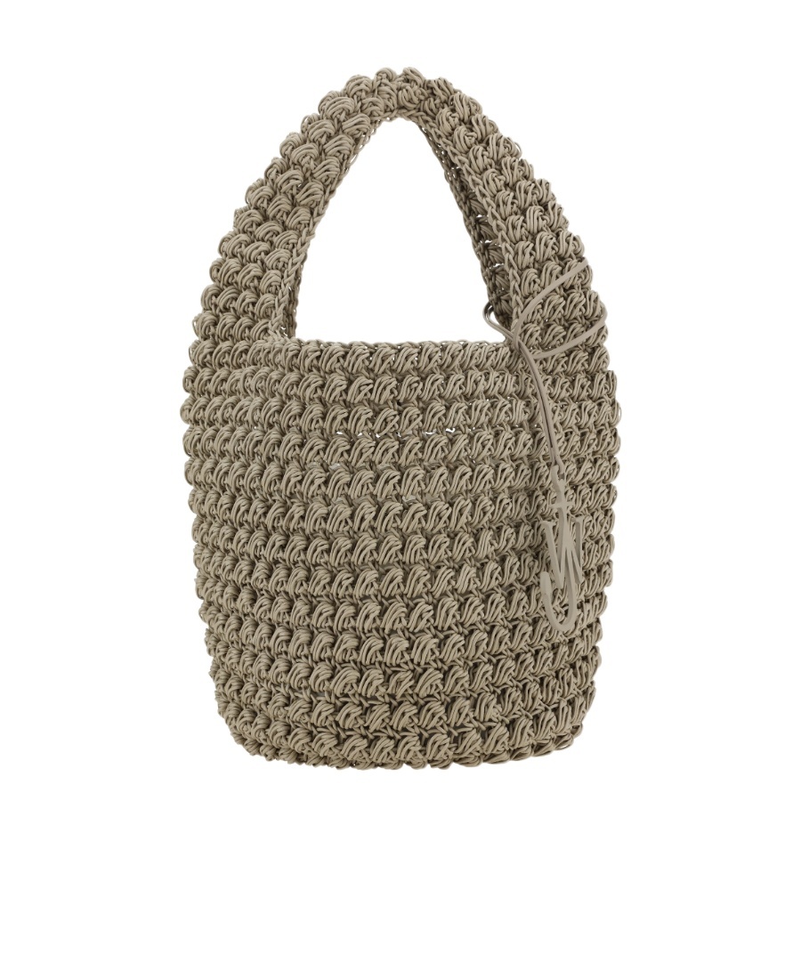 Jw Anderson Popcorn Basket Top-handle Bag In Nude