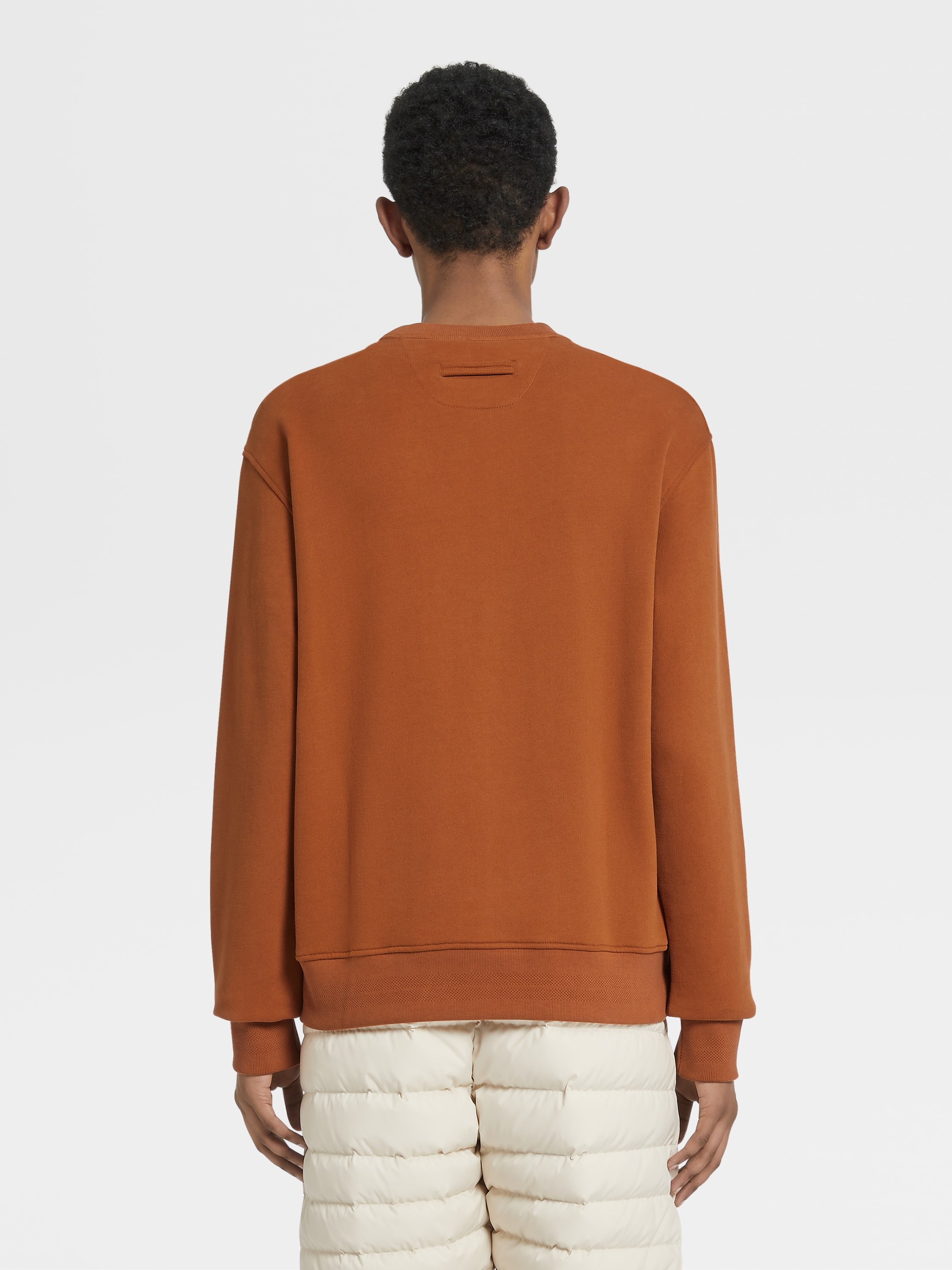 Shop Zegna Logo-print Sweatshirt In Brown