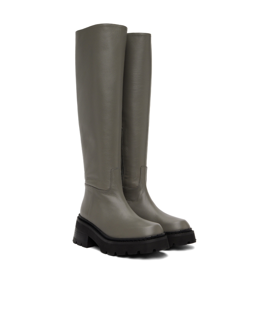 By Far Thick-heeled Boots In Gray