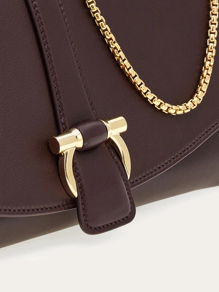 Shop Ferragamo Salvatore Foldover Top Medium Shoulder Bag In Black