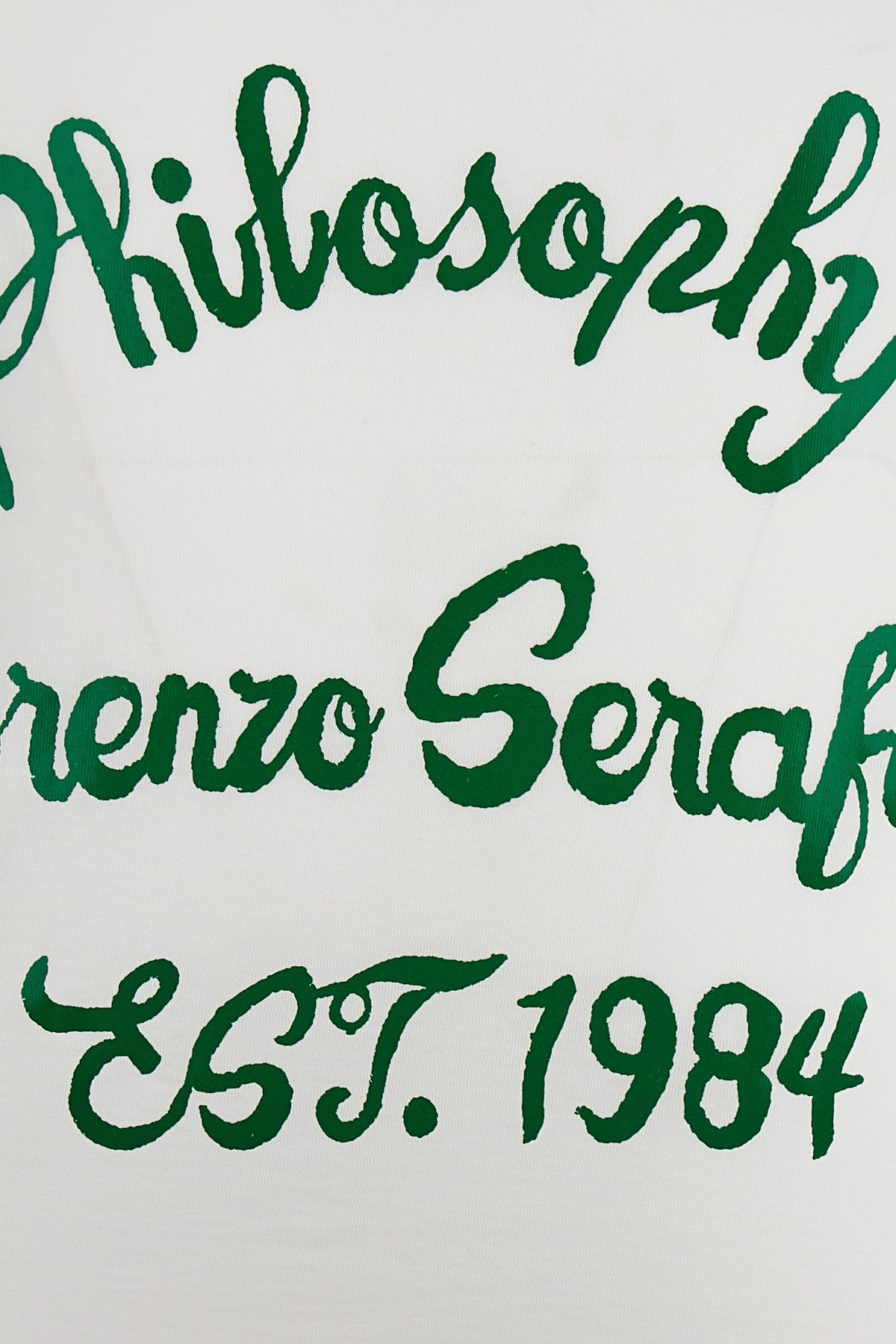 Philosophy Di Lorenzo Serafini Logo Print Cropped T-shirt In White