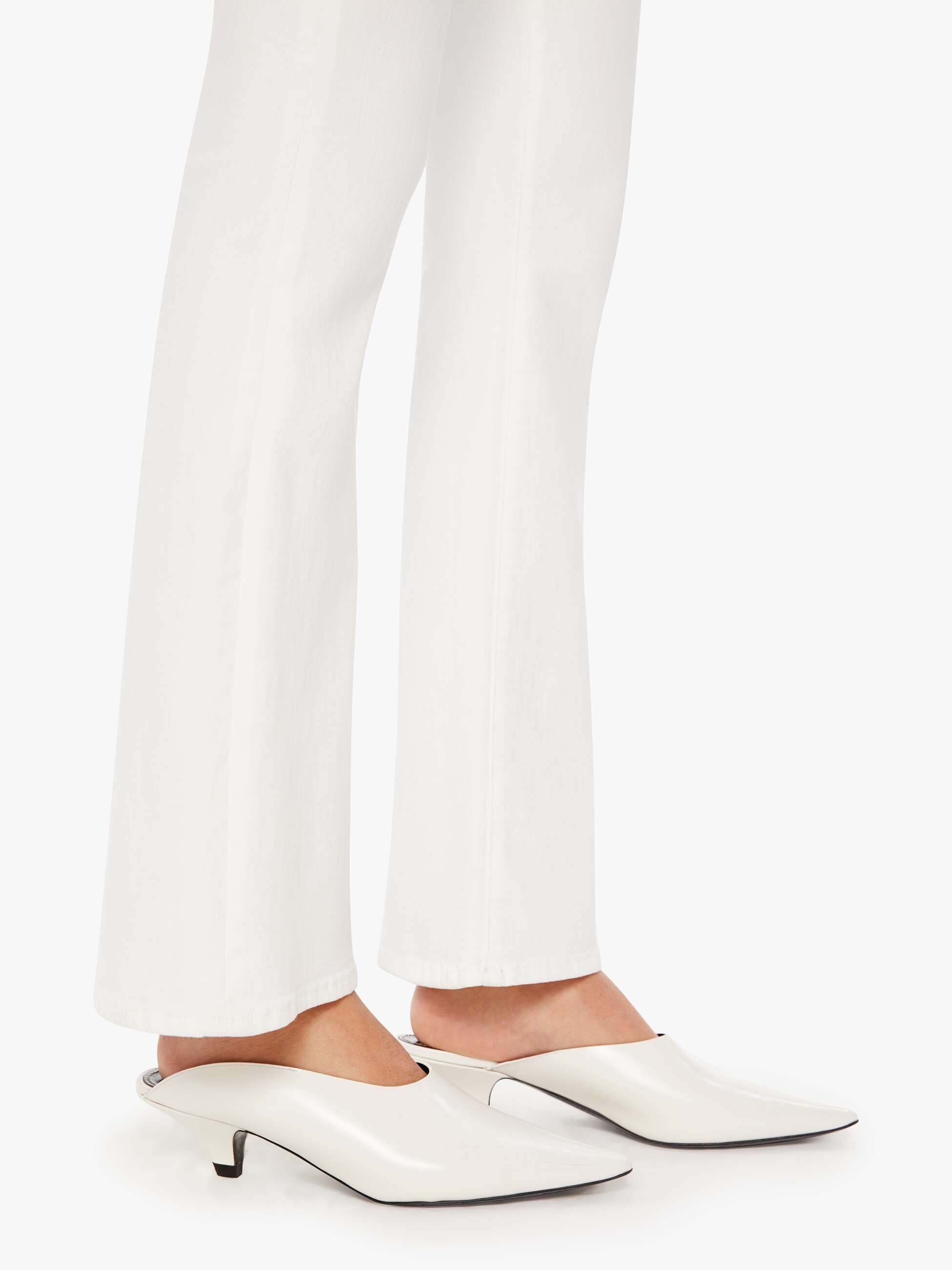 Mother Mid-rise Flared Jeans In White
