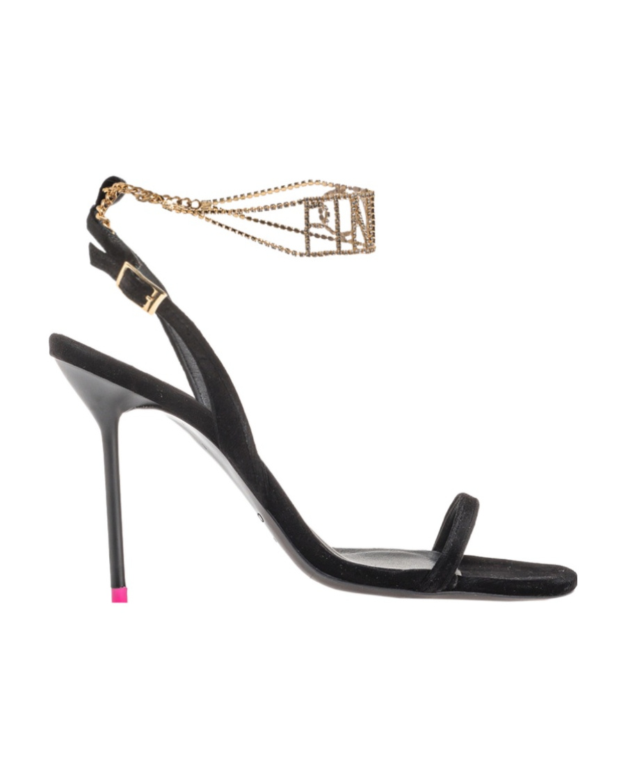 Pinko 110mm Leather Open-toe Sandals In Black
