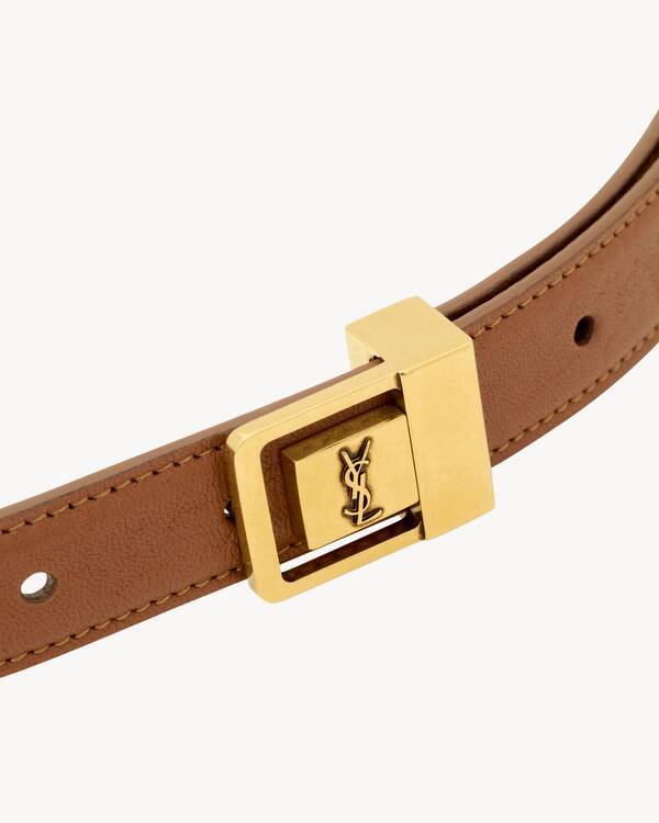 Saint Laurent La66 Belt In Brown