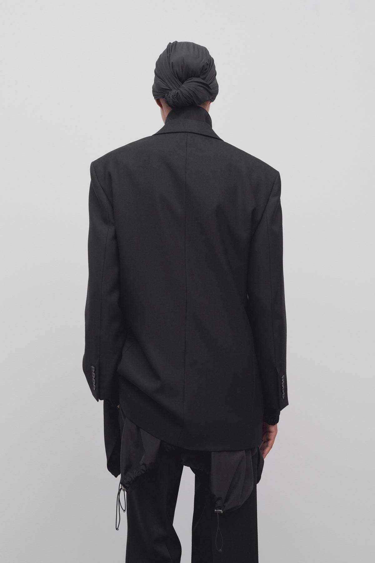 The Row Double-breasted Wool Coat In Black