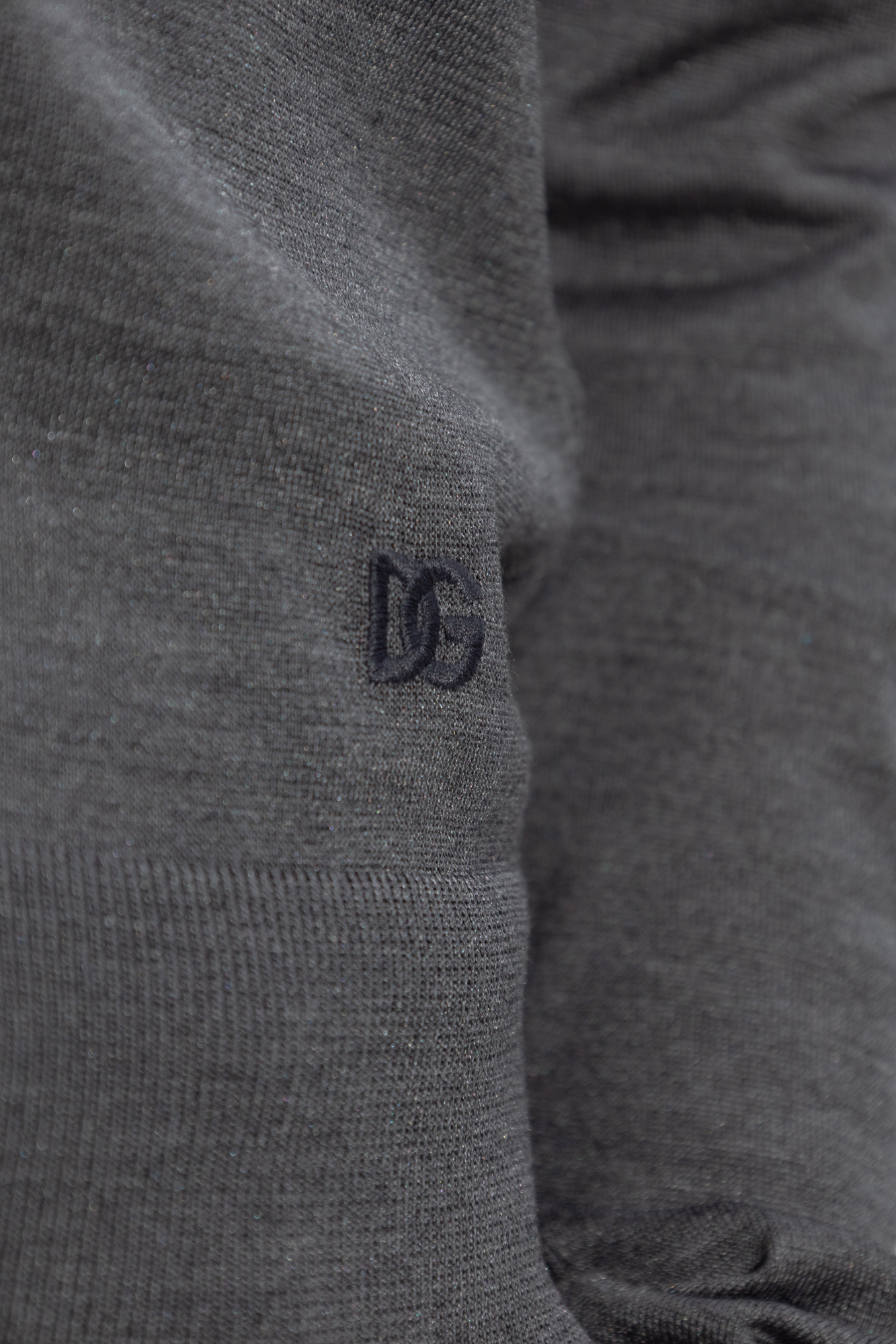 Dolce & Gabbana Gray Wool Button Down Cardigan Sweater In Black