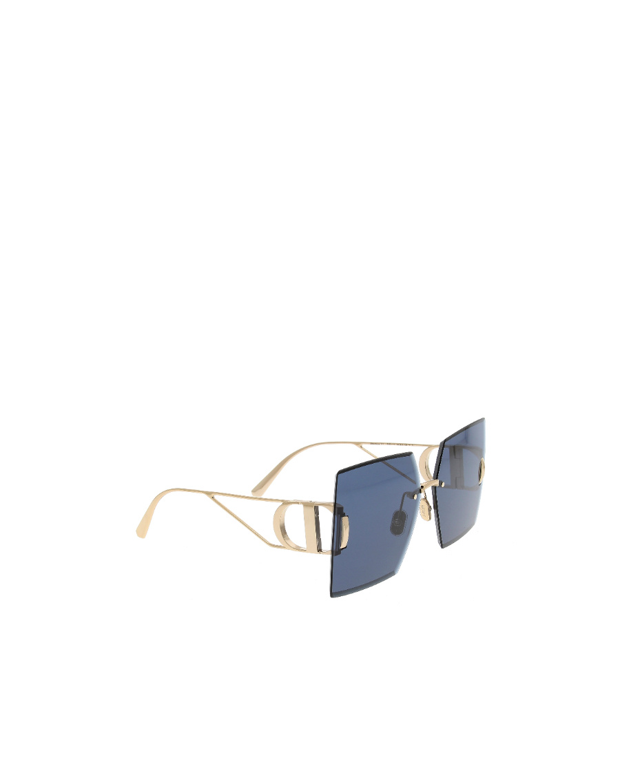 Dior 30montaigne S7u Square-frame Gold-tone Sunglasses In Blue
