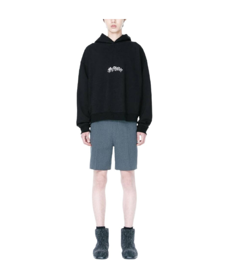 We11 Done Logo Long-sleeved Sweater In Black