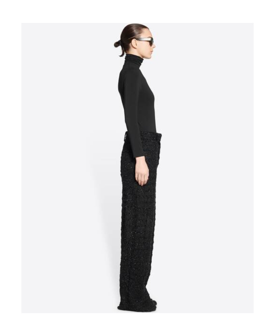 Balenciaga Large Baggy Trousers In Wool Blend In Black