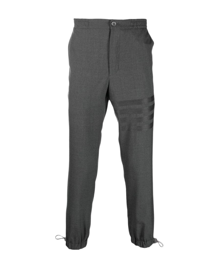 Shop Thom Browne Cropped Tailored Trousers In Black