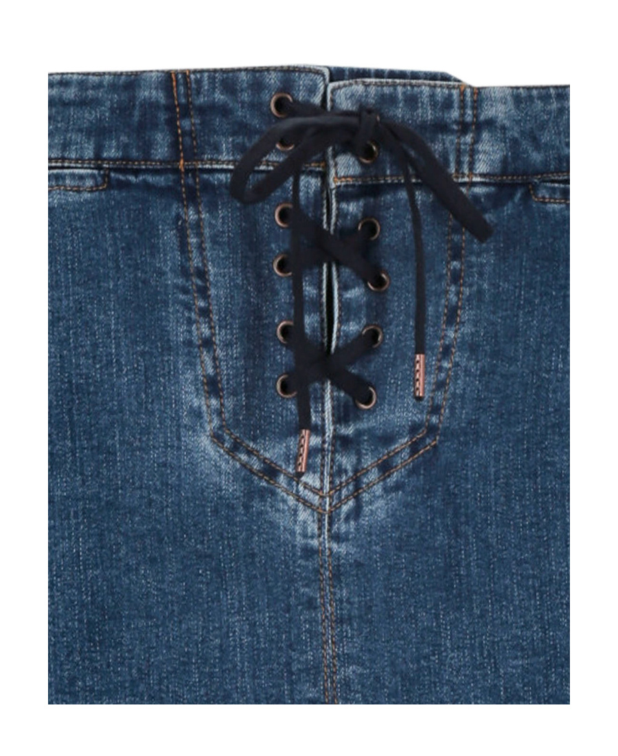 See By Chloé . Logo Drawstring Skirt In Blue