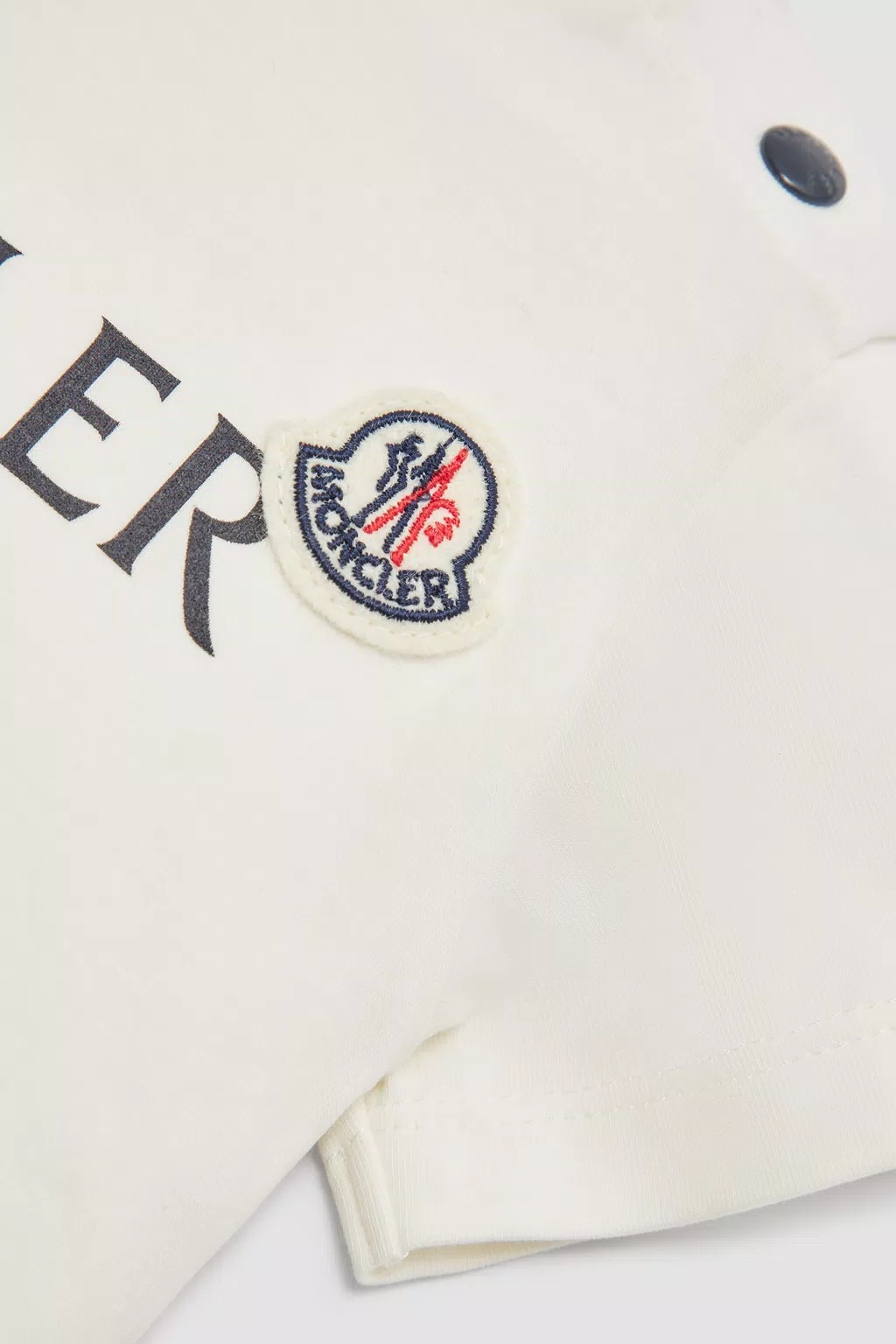 Moncler Enfant Logo Printed Crewneck T-shirt In White