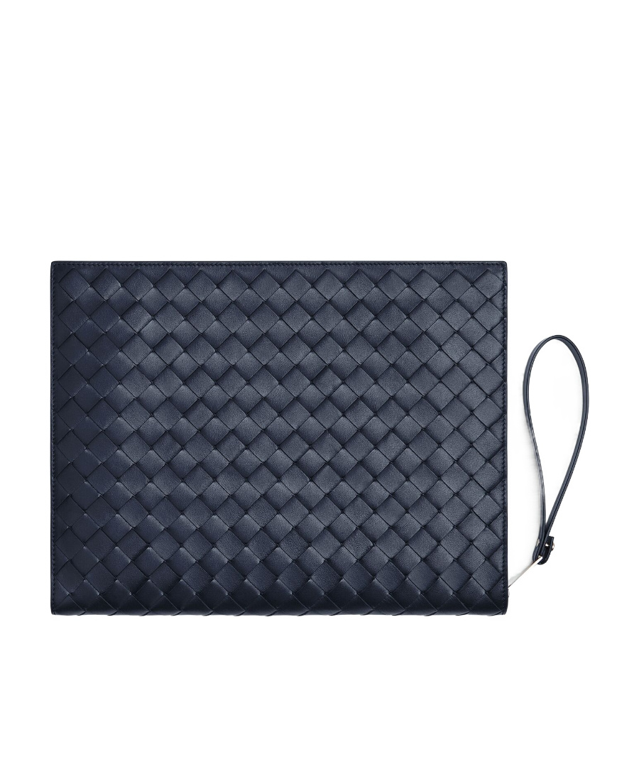 Bottega Veneta Medium Intrecciato Document Case In Black
